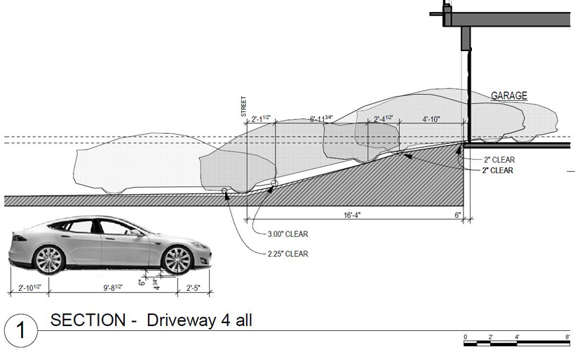 Lakeside Addition & Wholehouse Remodel, ENR architects, Granbury, TX 76049 - CAD Driveway Study
